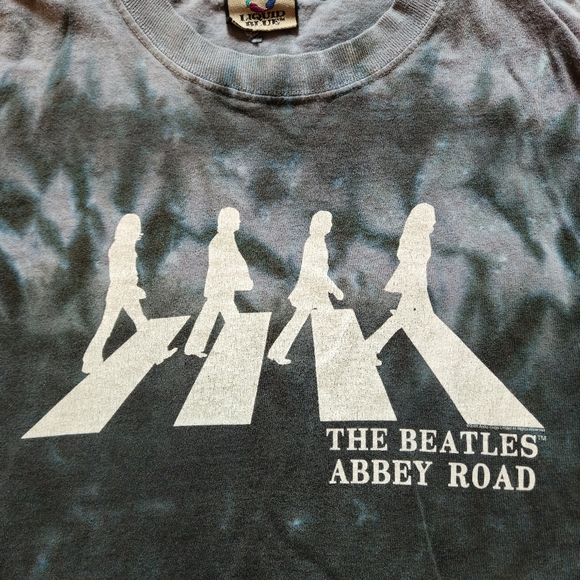 Liquid Blue The Beatles Abbey Road Size Small 2008 Tie-Dye Band T-Shirt - Picture 2 of 7